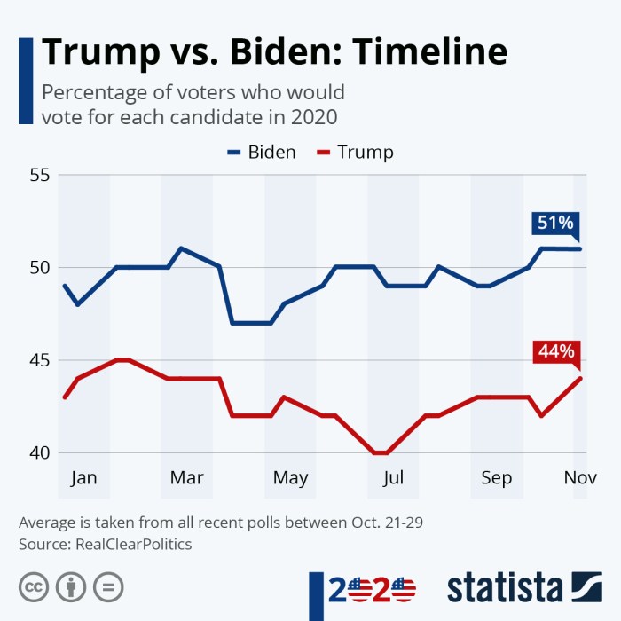 Perbandingan popularitas trump dan biden di kalangan kaum muda amerika